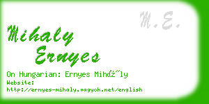 mihaly ernyes business card